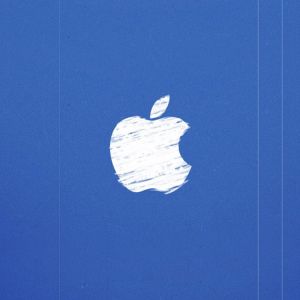 Modré Apple logo