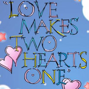 Love makes two hearts one