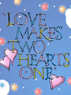 Love makes two hearts one