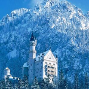 Neuschwanstein in the Bavarian Alps of Germany