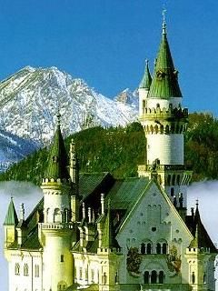 Neuschwanstein in the Bavarian Alps of Germany