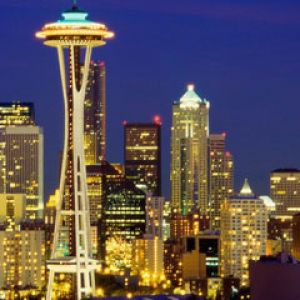 Seattle Skyline at Night - Washington  