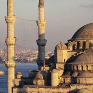 Blue Mosque and the Bosphorus - Istanbul - Turkey