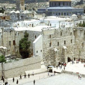 Western Wall and Omar Mosque - Jerusalem - Israel 
