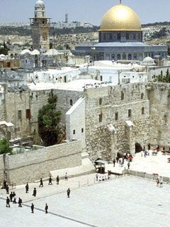 Western Wall and Omar Mosque - Jerusalem - Israel 