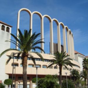 Stadion von Monaco Seitenansicht