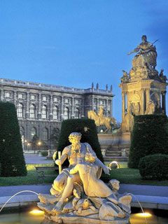 Austrian Garden at Twilight - Vienna