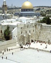 Western-Wall-and-Omar-Mosque -Jerusalem -Israel 