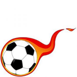 Flaming soccer ball 