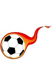 Flaming soccer ball 