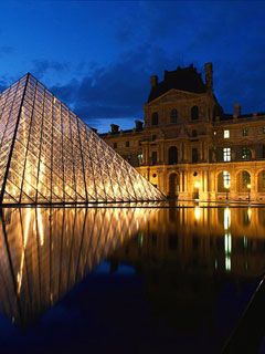 Pyramid at Louvre Museum - Paris - France