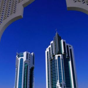 Twin Towers at Eastern End of the Corniche Doha