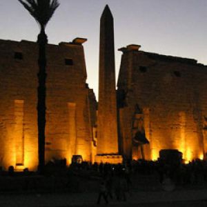 Luxor - Temple and Obelisk at Sunset