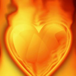 Heart on fire