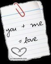 You and me = Love