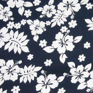 Navy-white Hibiscus