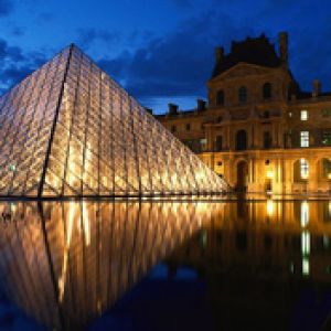Pyramid at Louvre Museum - Paris - France
