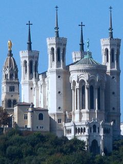 Basilique de Fourviere from Saone - Lyon