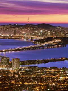 San Francisco at Dusk From the Berkeley Hills