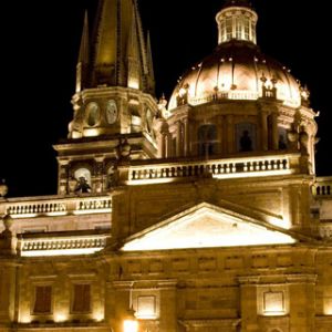 Guadalajara Cathedral At Night