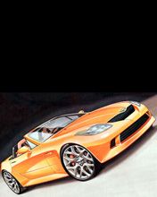 Orange Toyota Supra Drawing