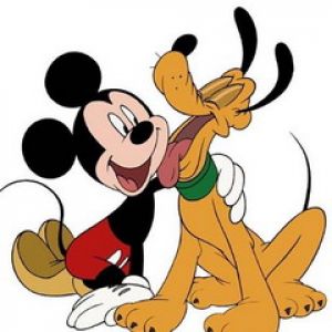 Pluto & Mickey Mouse