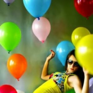 Girl in Ballons