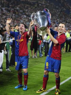 Messi a Iniesta