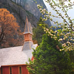 Yosemite Chapel in Spring