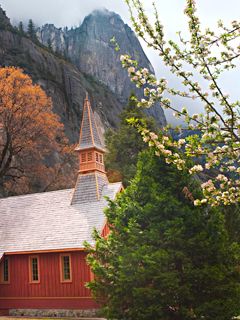 Yosemite Chapel in Spring