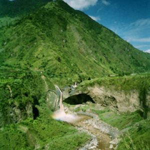 Ecuador Mountain Waterfall