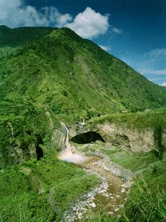 Ecuador Mountain Waterfall