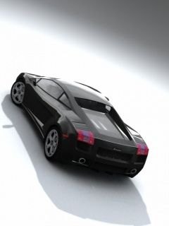 Elegant Čierne Športové Auto