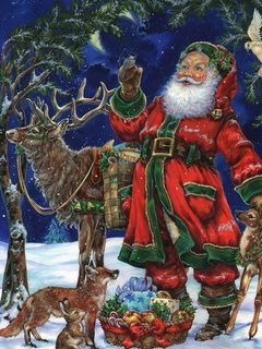 Santa Claus s jeleňom