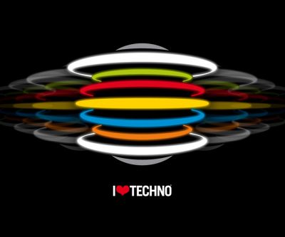 Milujem Techno Abstraktný Dizajn