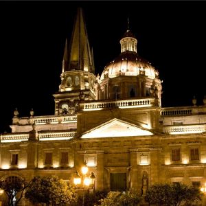 Guadalajara Cathedral At Night