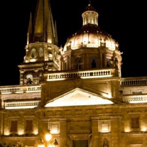 Guadalajara Cathedral At Night