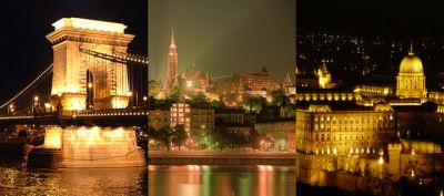 Nočná panoráma Budapešti