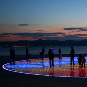 Greeting to the Sun at night Zadar