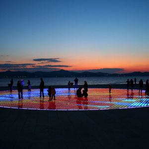 Greeting to the Sun at night Zadar