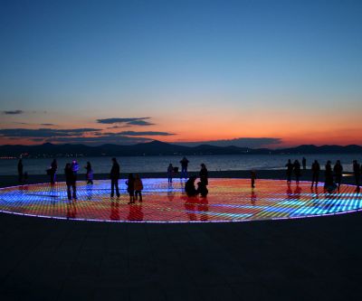 Greeting to the Sun at night Zadar