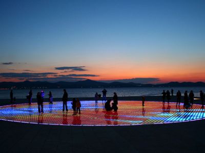 Greeting to the Sun at night Zadar