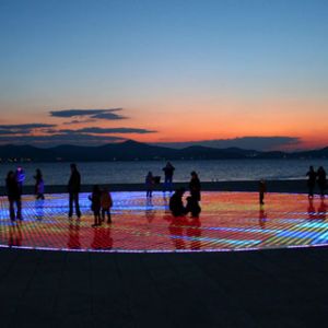 Greeting to the Sun at night Zadar