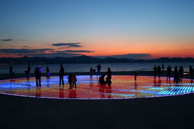 Greeting to the Sun at night Zadar