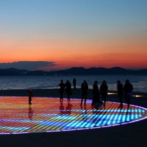 Greeting to the Sun at night Zadar