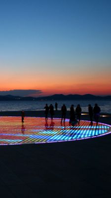 Greeting to the Sun at night Zadar