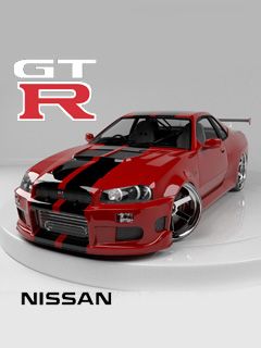 Nissan GT-R Červené Športové Auto