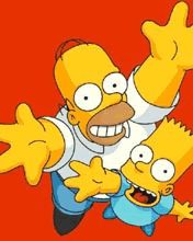 Homer a Bart Simpson