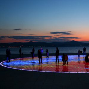 Greeting to the Sun at night Zadar