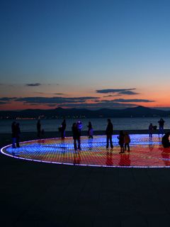 Greeting to the Sun at night Zadar